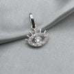 #D466 - Dije Ojo Turco Con Zirconia Plata - B10/1.5