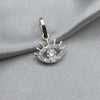 #D466 - Dije Ojo Turco Con Zirconia Plata - B10/1.5