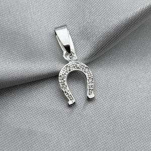 #D244 - Dije Herradura Con Zirconia Plata - B10/1.3