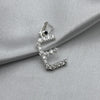#D459 - Dije Letra Con Zirconia Plata - B09/1.3