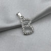 #D459 - Dije Letra Con Zirconia Plata - B09/1.3