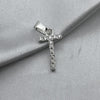 #D459 - Dije Letra Con Zirconia Plata - B09/1.3