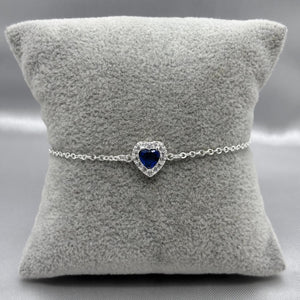 #PA104 - Pulsera Corazón Con Zirconia Plata - B17/2.2