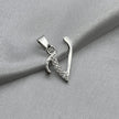#D561 - Dije Letras Con Zirconia Plata- B09/1.5