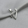 #D561 - Dije Letras Con Zirconia Plata- B09/1.5