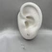 #BR287 - Broquel Tambor Con Piedra Zirconia Plata