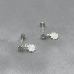 #BR291 - Broquel Margarita Con Zirconia Plata - F44