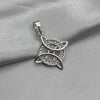 #D433 - Dije Nudo De Bruja Con Piedra Zirconia De Plata - ZC2.7