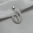 #D440 - Dije De Cristo Con Piedra Zirconia De Plata - ZC2.8