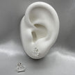 #BR115 - Broquel Corona Real Con Piedra Zirconia Plata - LL2.0