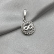 #D372 - Dije Circular Infinito Con Piedra Zirconia Plata - F1.5