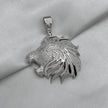 #D577 - Dije De León Con Zirconia Baño De Rodio Plata - MI18.3