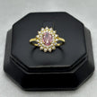 #AD10123 - Anillo Flor Piedra Zirconia Oro 10K - I01/2.4