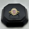 #AD10123 - Anillo Flor Piedra Zirconia Oro 10K - I01/2.4