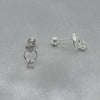 #BR292 - Broquel Corazón Mini Con Piedra Zirconia Plata - F42