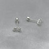 #BR296 - Broquel Con Zirconia Plata - E32