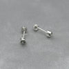 #BR287 - Broquel Tambor Con Piedra Zirconia Plata