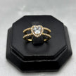 #AOL145 - Anillo Ajustable Corazón Con Piedra Zirconia Oro Laminado 18K