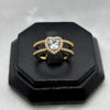 #AOL145 - Anillo Ajustable Corazón Con Piedra Zirconia Oro Laminado 18K