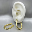 #ARL105 - Arete Oval De Oro Laminado 18K