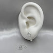 #BR317 - Broquel Curvo/Teléfono Circular Piedra Zirconia Plata