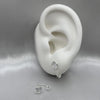 #BR317 - Broquel Curvo/Teléfono Circular Piedra Zirconia Plata