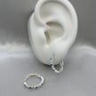 #H201 - Huggie Circular Con Piedra Zirconia Plata - B08/2.6