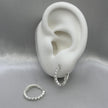 #H201 - Huggie Circular Con Piedra Zirconia Plata - B08/2.6