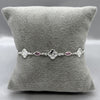 #PA487 - Pulsera Diamantada De Trébol Tipo Van Cleef Con Zirconia Plata - A13/5.0