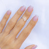 #AD210 - Anillo De Corazón De Medio Dedo - ZC2.1