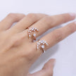 #AD145 - Anillo Luna Con Piedra Y Perla Ajustable - IP2.1