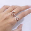 #AD145 - Anillo Luna Con Piedra Y Perla Ajustable - IP2.1