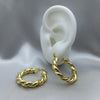 #ARRL136 -Arracada De Oro Laminado De 18K