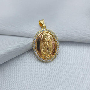#DOL123 - Dije De Virgen De Guadalupe De Oro Laminado De 18K