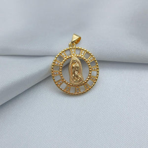 #DOL125 - Dije De Virgen De Guadalupe De Oro Laminado De 18K