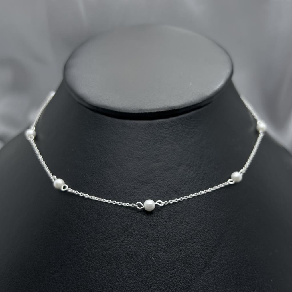 #G229 - Gargantilla De Perlas De Plata - MI3.1