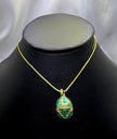 #GOL137 - Gargantilla De Huevo De Fabergé De Oro Laminado De 18K