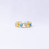 #AOL101 - Anillo Ajustable De Corazones De Oro Laminado De 18k