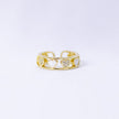 #AOL101 - Anillo Ajustable De Corazones De Oro Laminado De 18k