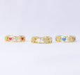 #AOL101 - Anillo Ajustable De Corazones De Oro Laminado De 18k