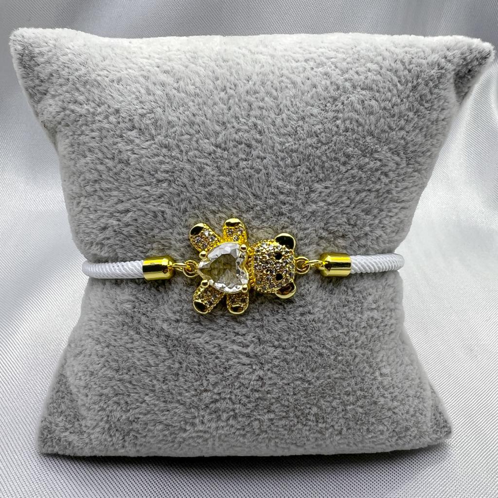 #PAL161 - Pulsera De Osito De Oro Laminado De 18K