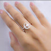 #AD266 - Anillo De Luna Con Piedra Zirconia Plata - IP2.2
