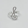 #AD211 - Anillo De Nota Musical De Medio Dedo - ZC1.9