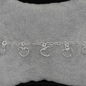 #T111 - Tobillera Con Corazones - F2.7