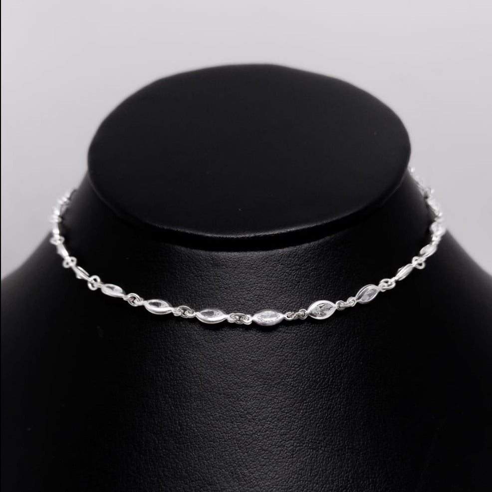 #G174 - Gargantilla Con Piedra Arroz - ZC8.5