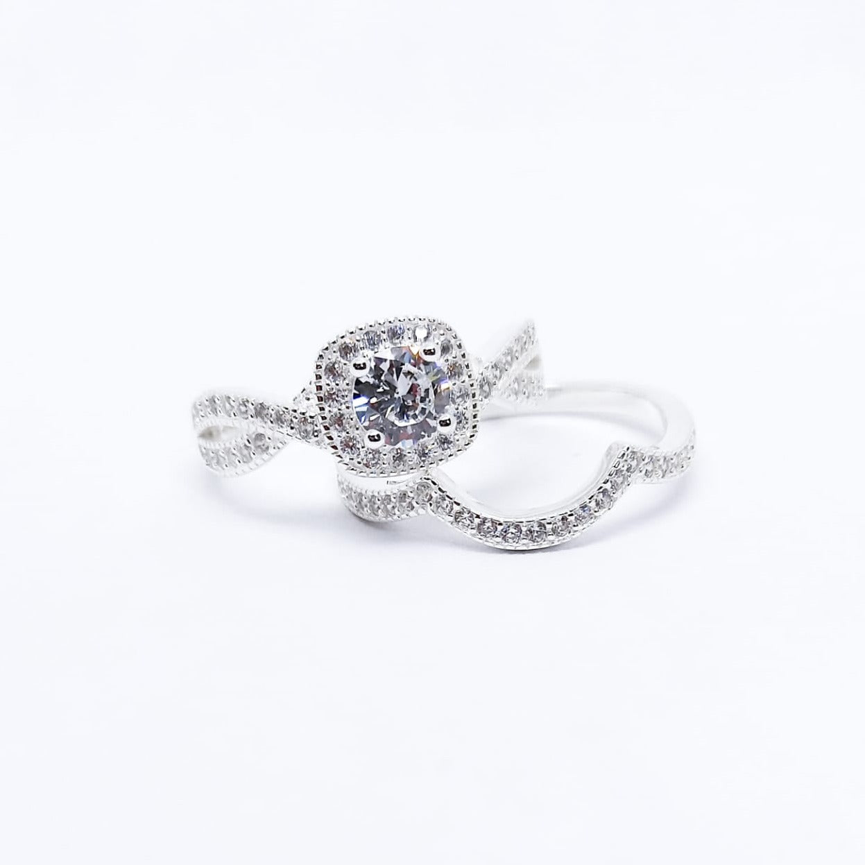 #AL108 - Alianza/Anillo Doble De Plata - IP4.8
