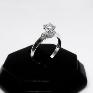 #AD351 - Anillo Solitario Con Piedra Zirconia Plata - F2.3