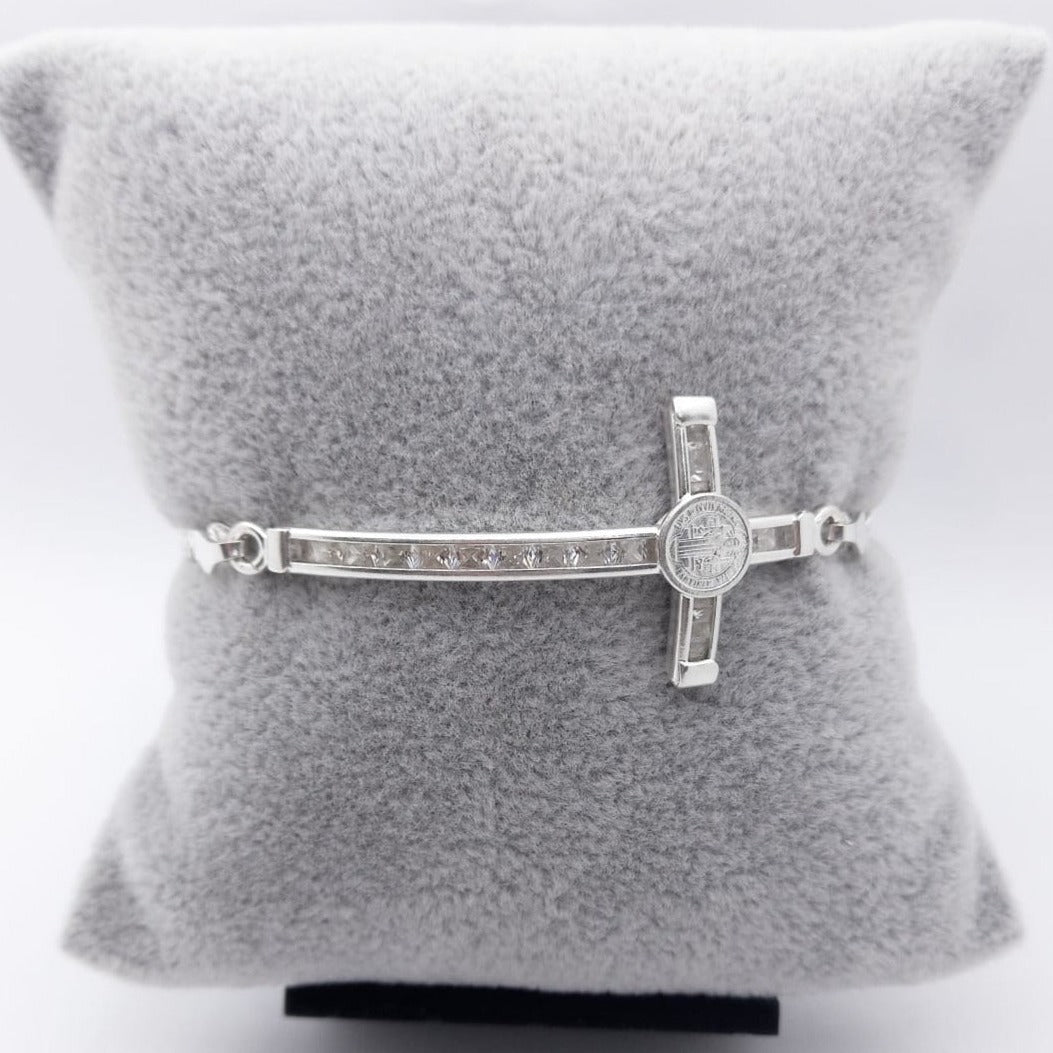 #PA145 - Pulsera De Cruz Con San Benito - ZC6.2