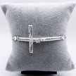 #PA248 - Pulsera De Cruz/Crucifijo/Cristo Piedra Zirconia Plata - ZC7.0