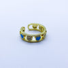 #AOL101 - Anillo Ajustable De Corazones De Oro Laminado De 18k